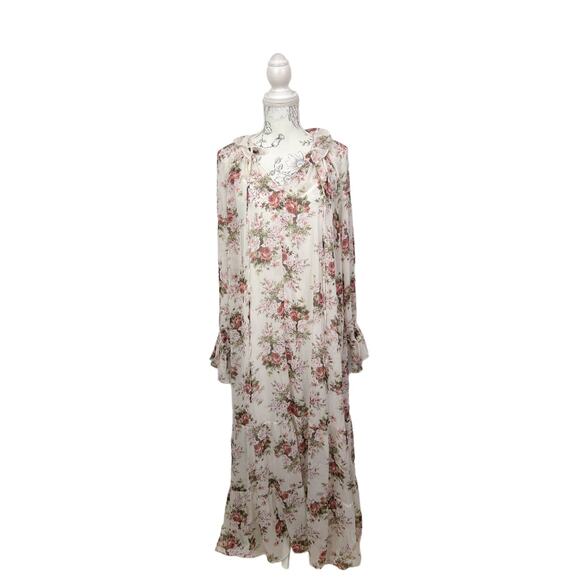 VICI x FATE Exclusive Countryside Floral Tiered Maxi Dress with Slip Size L NWT - Picture 5 of 13